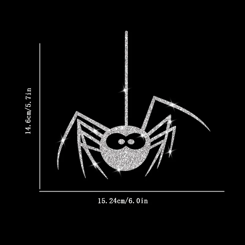 Sparkling Spider Mirror Decals, Shiny Bright Sticker Covers Scratches, Wall Sticker, Car Sticker, Car Window Decoration