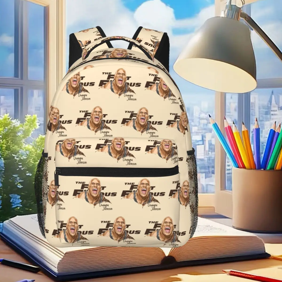 Dwayne Johnson Rock Backpack Student Boys Girls BookBag Kids School Bag Computer Shoulder Bags for Men Women