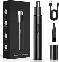 Recortador de pelo de nariz y orejas recargable: recortador de vello facial y de cejas indoloro profesional 2026 con IPX7 resistente al agua para Eas