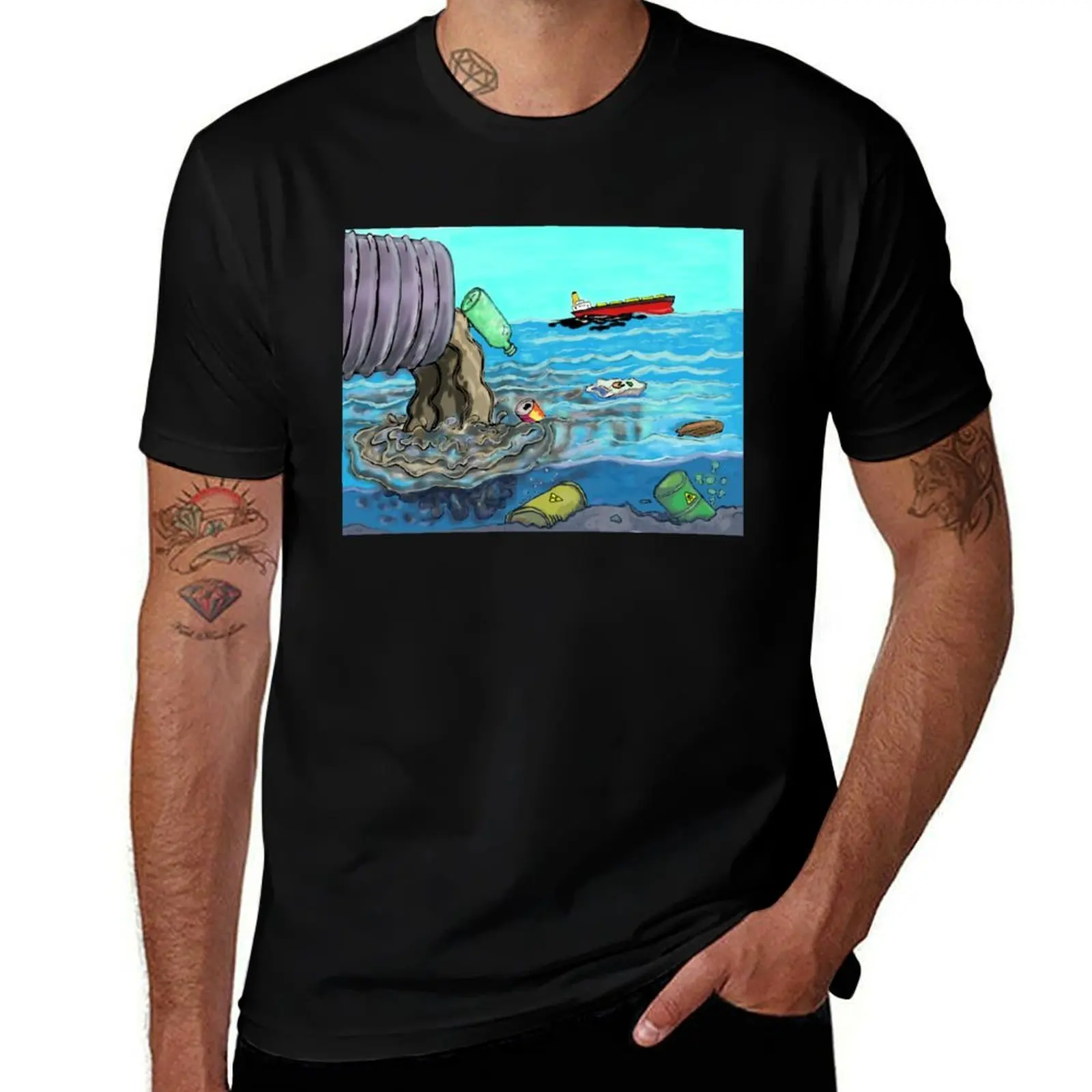 Pollution Scene T-Shirt Outdoor Activity Sports T-Shirt