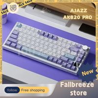 AJAZZ AK820 Pro Three Mode Hot Swap Mechanical Keyboard Custom TFT Screen Multifunctional Knob custom Keyboard Gasket keyboards