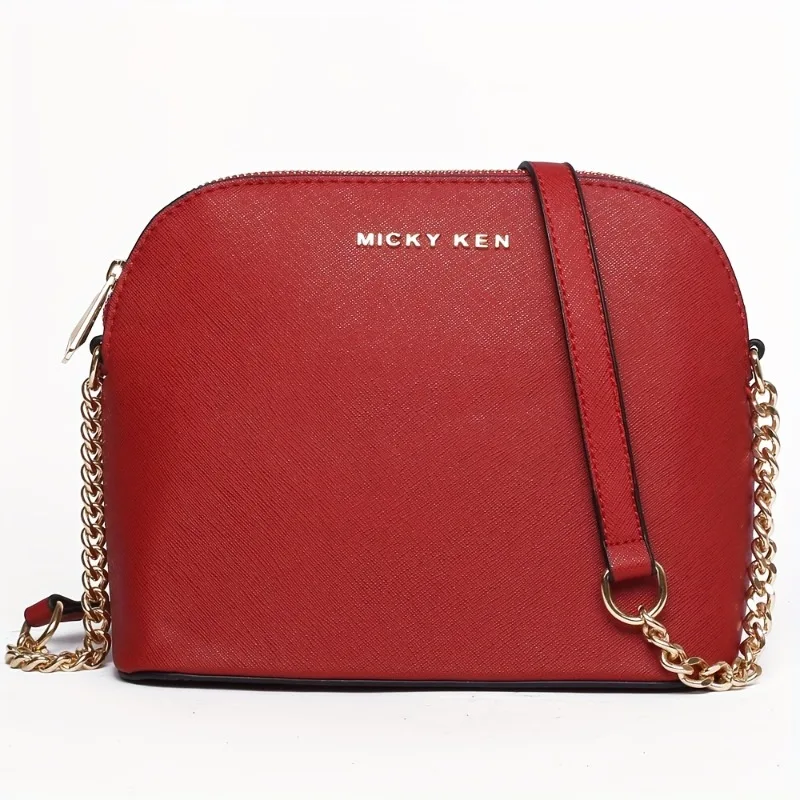 

New Women's Bag, Fashionable Leather Shoulder Crossbody Bags, Zipper Closure, Casual Chain Letter Decoration Wallet