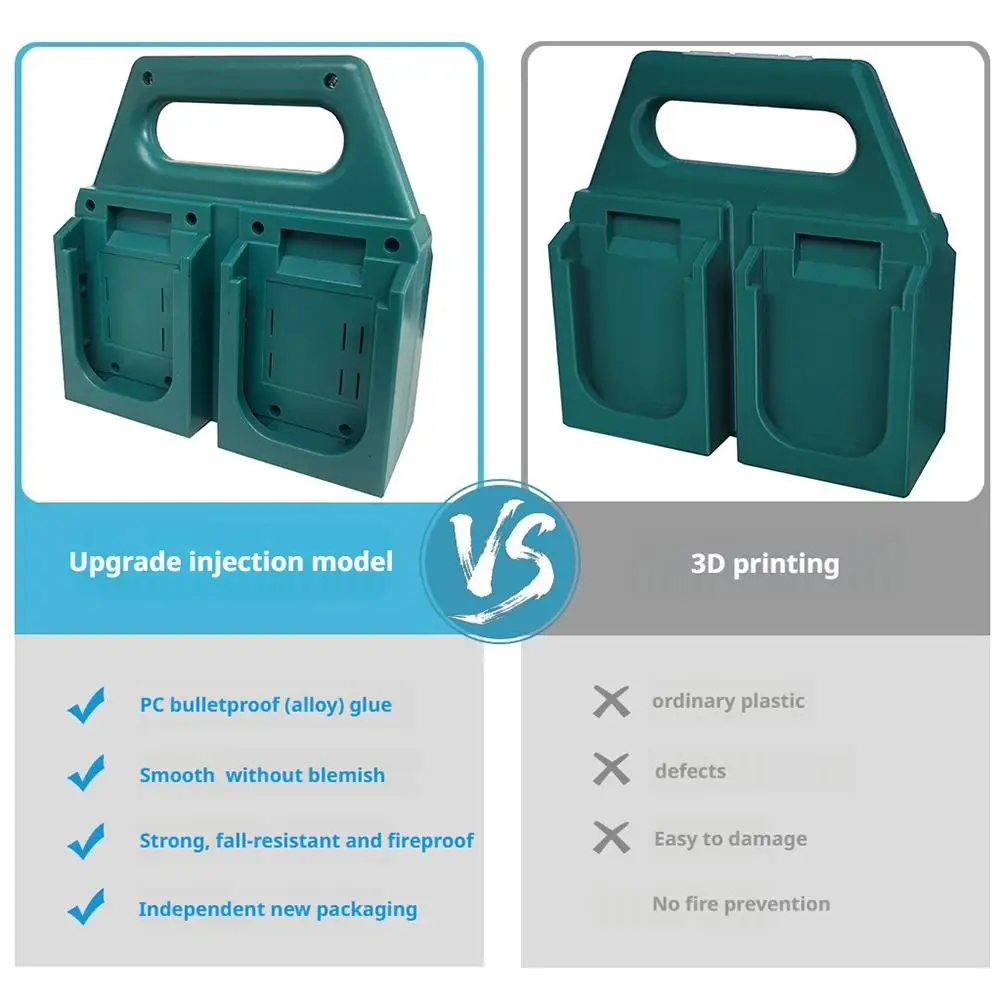 

Fixing Devices Battery Storage Rack for Makita 18V LXT Strong Battery Portable Stand 4/6 Slots Drop-resistant Battery Holder