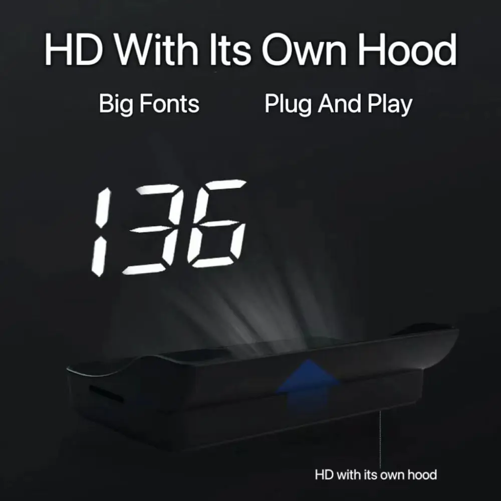 

Head Up Display Digital Speedometer KMH/MPH Speed Meter GPS Speedometer Plug and Play Accessories Windshield Speed Projector Car