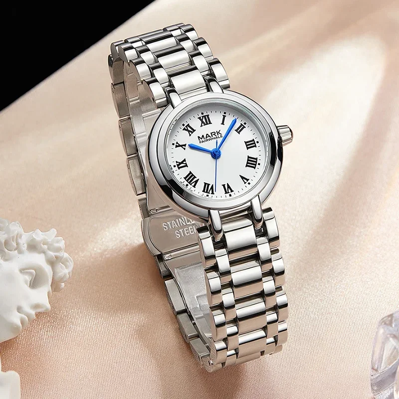 Mark Fairwhale 3690 Top Brand Luxury Elegant Women Watch Steel Quartz Round Waterproof Watches Female Gift Reloj Mujer