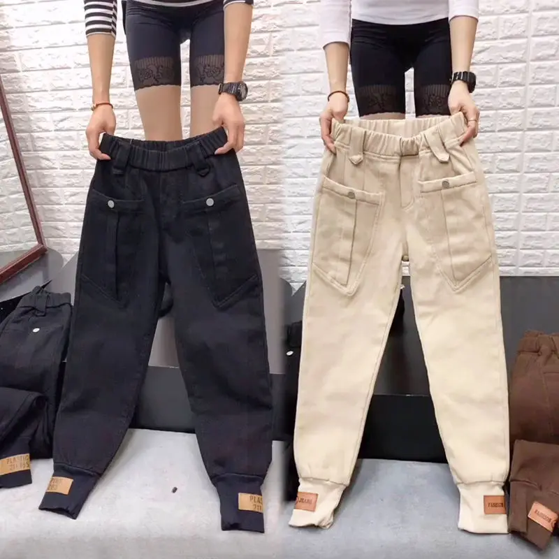 Faionable Korean Sle Casual Loose Harlan Pants Women's Autumn Winter New Sle Comfortable Slimming Trendy Trousers