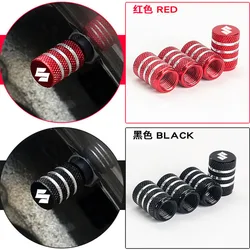 Car Aluminum Alloy Car Wheel Tire Valve Caps Tyre Rim Stem Covers for Suzuki Grand Vitara ALTO Ciaz IGNIS Jimny Jeemny interior