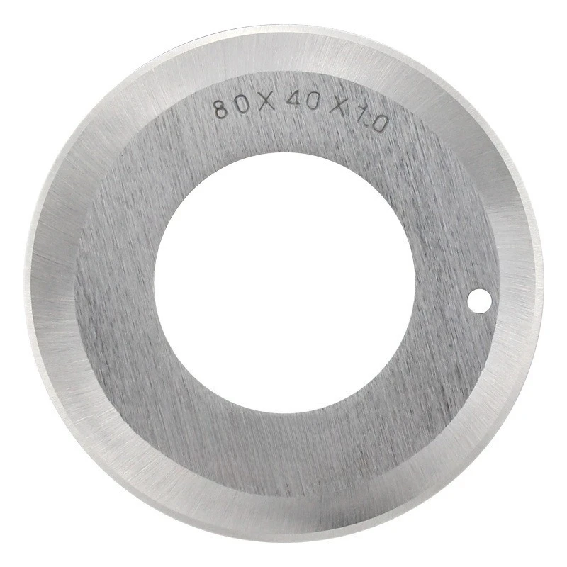 80x40x1mm Industrial Round Slitting Blade High Hardness Cloth Leather Cutting Machine Replacement Blade