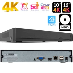 4K 16Ch Network Video Recorder for Home Security Camera System 10CH NVR (1080P/3MP/4MP/5MP/8MP) Up to 16 x 8MP IP Cameras XMEye