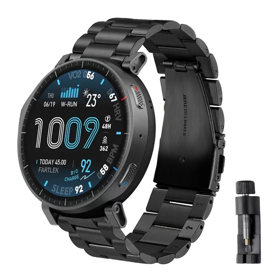 

Ремешок для часов Amazfit Active Max, 22 мм, из нержавеющей стали, для Amazfit Balance 2/T-REX 3 Pro 48 мм/Bip 6 5/GTR4, браслет Correa