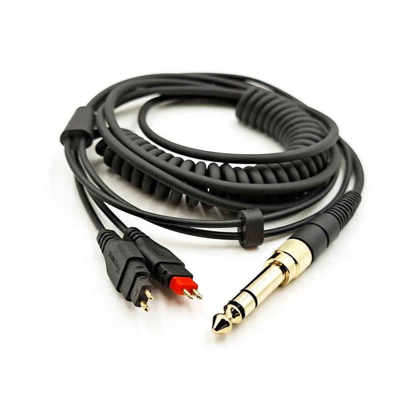 For Sennheiser HD650 HD660 HD660S HD600 HD58X HD580 HD565 HD540 HD525 HD250 Replaceable 6.5mm Large Plug Spring Headphone Cable