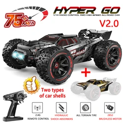 MJX Hyper Go 14210 14209 1/14 RC Car 4x4 Brushless 4WD Metal Chassis 55KM/H High Speed Off-Road Truck Remote Control RC Trucks