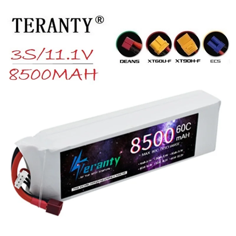 TERANTY 11,1 V Batterie 3S 8500mah Lipo 60C Batterie Für Rc Drone Quadcopter Ersatz Drone Zubehör Auto tank Spielzeug batterien