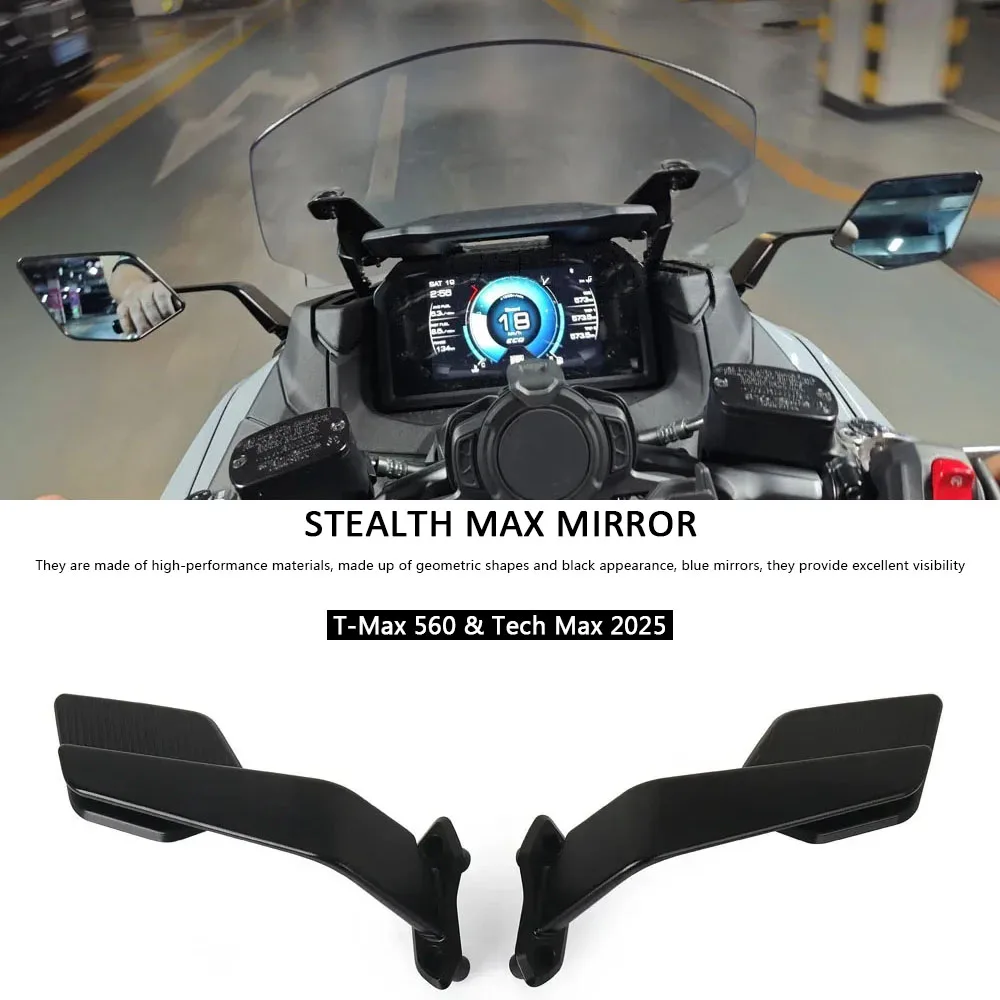 

Аксессуары T-MAX 560 2025 новые зеркала заднего вида для мотоциклов, регулируемое алюминиевое зеркало для YAMAHA T-MAX 560 TMAX 560 Tech Max