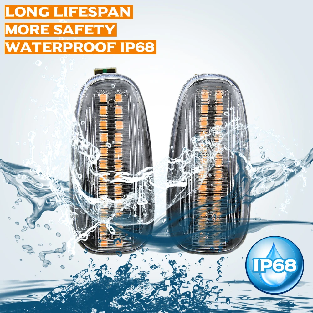 2x ديناميكية بدوره مصباح إشارة لأوبل زافيرا A 1999-2005 لأوبل أسترا G 1998-2009 الجانب ماركر مصباح الوامض المتتابع