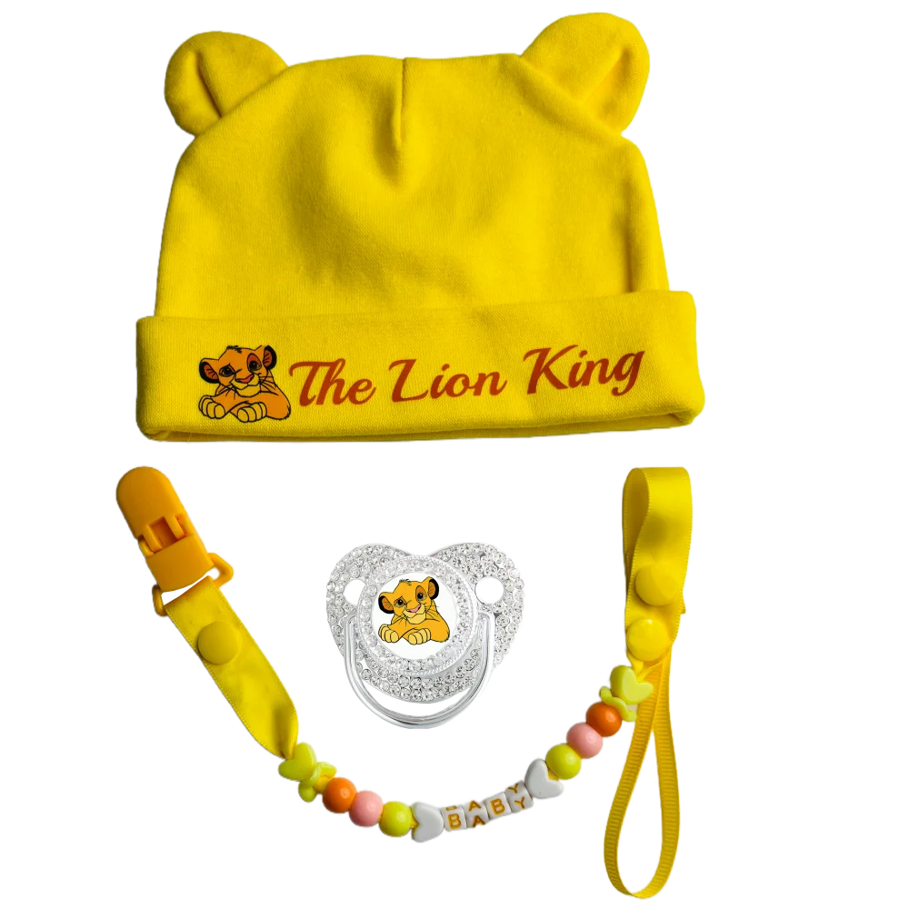 

Newborn Gift Cartoon Baby Pacifier Rhinestone Decor Soother 0-12 Months