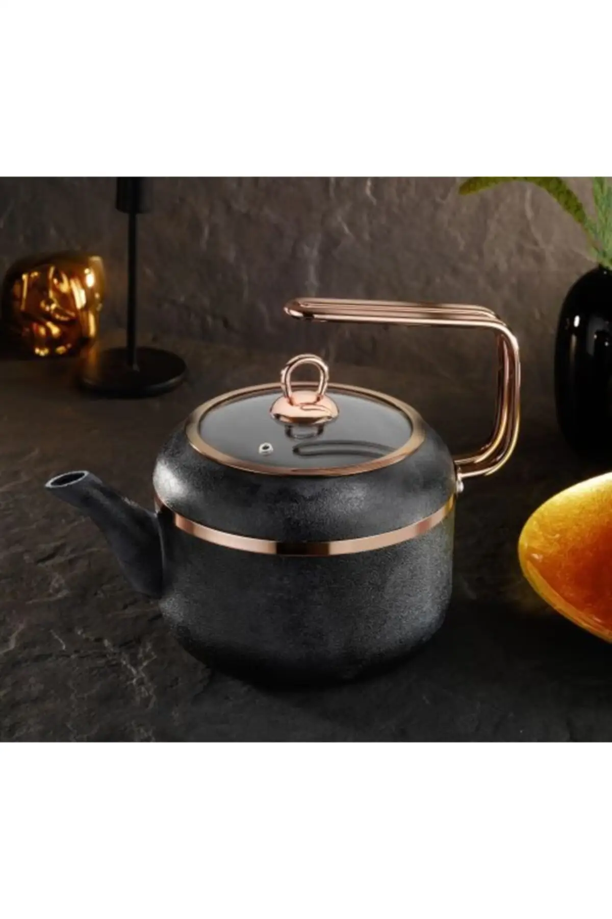 Royal Stone 2,5 Lt. teapot antrite & copper Rsa-01tk Cooper Luxury Cups