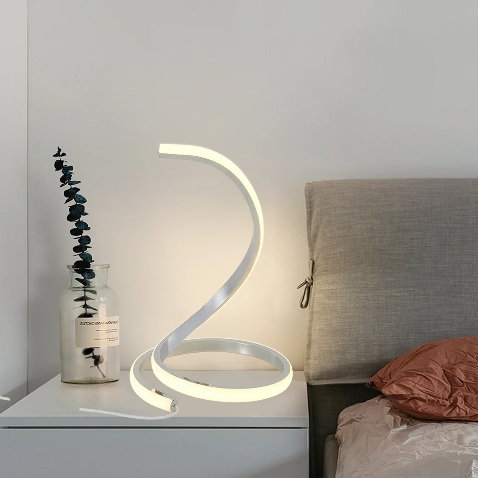 LED Desk Lamp, Modern, Simple And Creative Home, Bedroom, Bedside, Living Room, Three Color Touch Three Segment Adjustable Light