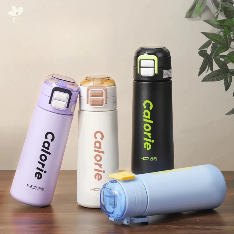 

Dual Drink Vacuum Insulated Bottle 316 Stainless Steel Cute Portable Pop Lid Straw Water Cup