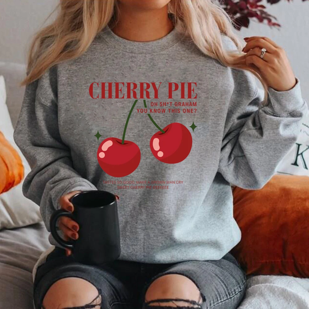 Cherry Pie Off Campus Series Merch Sweatshirt Graham Shirt Retro Hockey Romance Graphic Hoodies Women Long Sleeve Sweatshirts