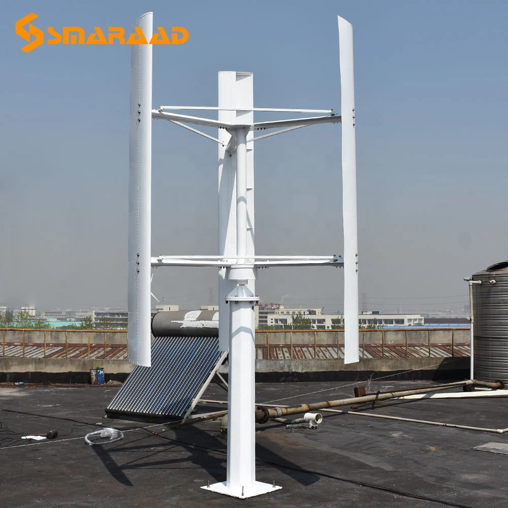 Home Wind Turbine Generator Kit 5KW 96v 120v 220v Vertical Axis Wind Turbine Grid Tied Controller Low Start Wind Speed Windmill