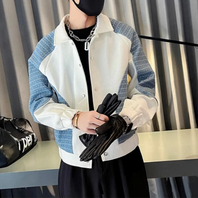 

Мужская куртка премиум-класса с острым воротником, весна-осень 2021, уличная одежда, повседневная верхняя одежда