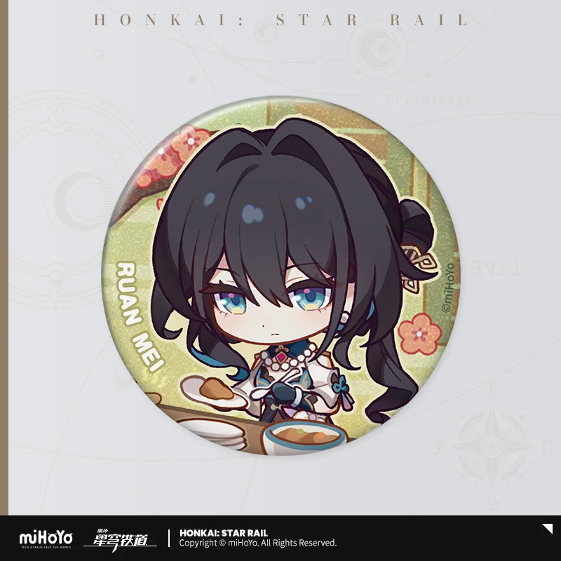 Game Honkai: Star Rail Metal Badge Chinese New Year Series Tinplate  Pins Brooch Clothing Ornament Fan Gifts