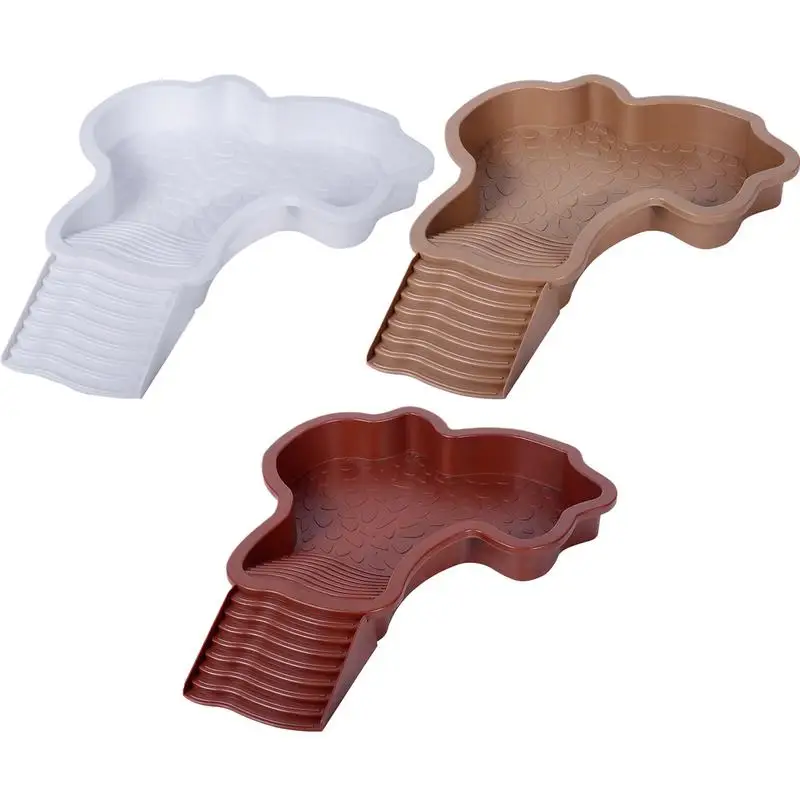 Schildkröten-Lebensmittelschale aus Kunststoff für Schildkröten und Wassernapf, Schildkröten-Lebensmittelzubehör mit rutschfester Rampe, Schildkröten-Reptilien-Badebecken