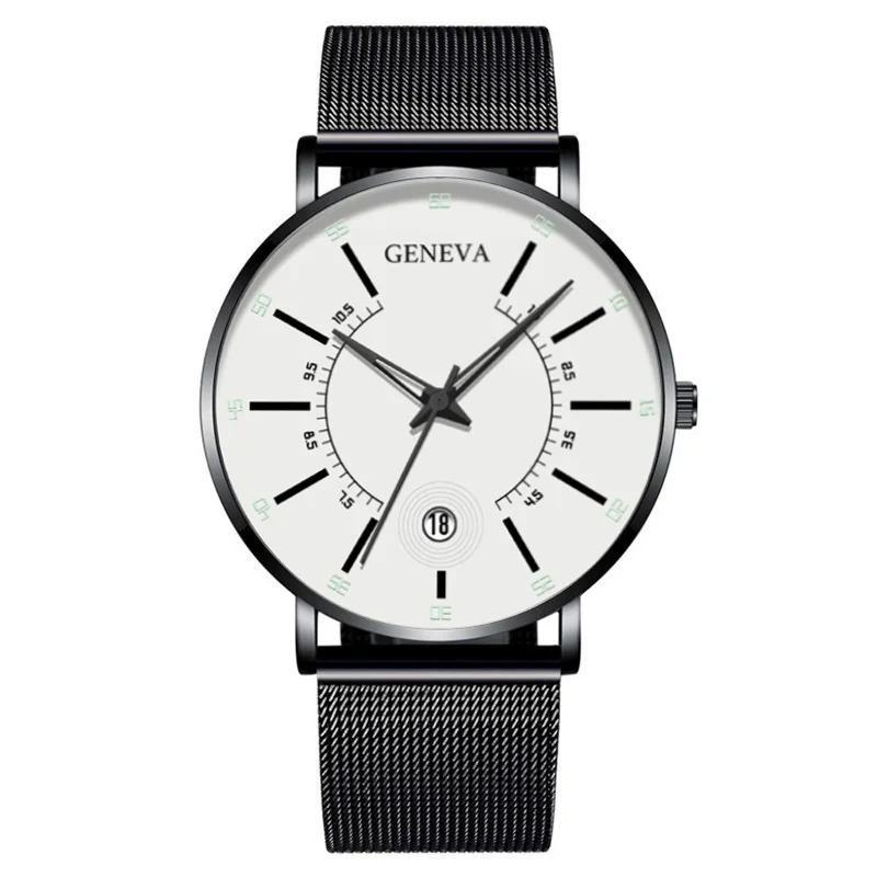 Military Watch Mens Watches New Fashion Men Business Watch Mesh Belt Quartz Watch Classic Creative Calendar Watch Watch for Men