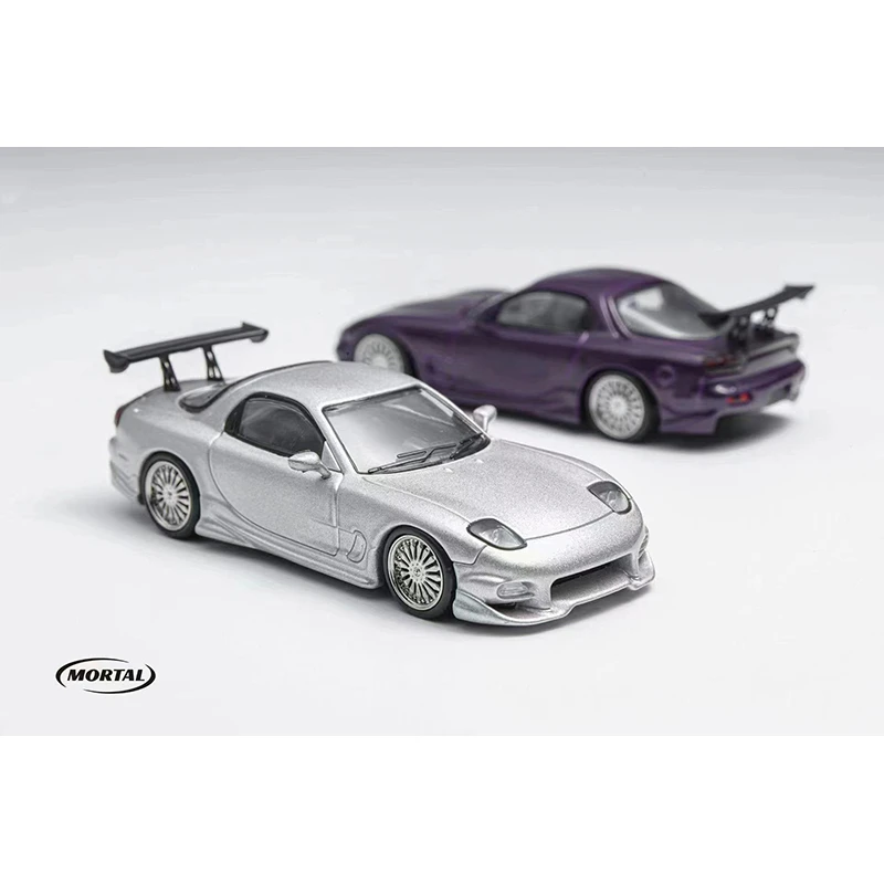 Mortal In Stock 1:64 RX7 FD3S Veilside Fortune FNF DOM`S Diecast Diorama Car Model Collection Miniature Toys