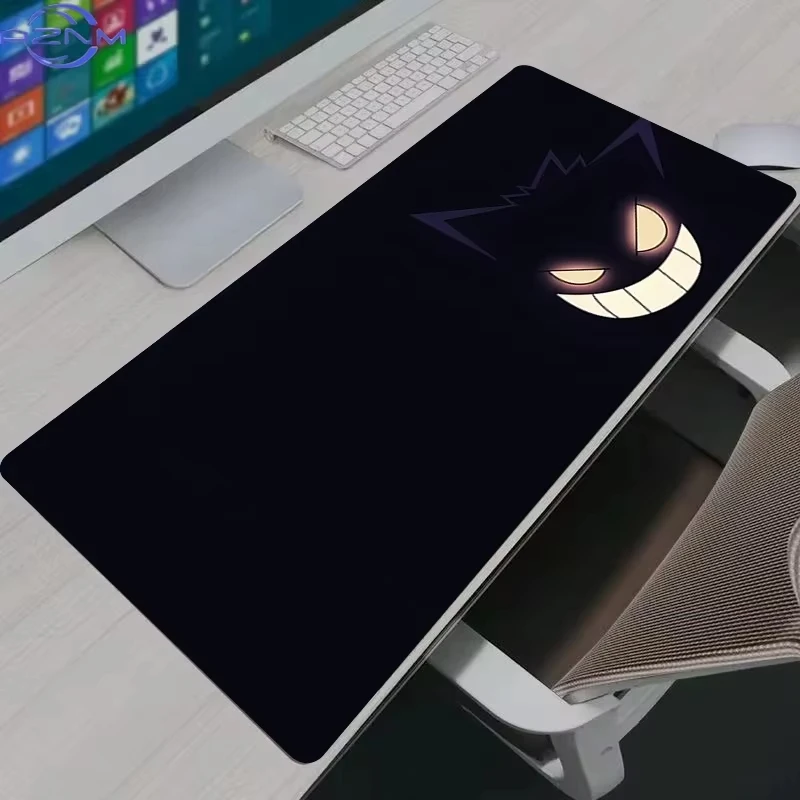 Gengar Pokemon TCG Playmat, non-slip rubber mat, starry purple galaxy anime art mousepad for Pokemon TCG players and collectors