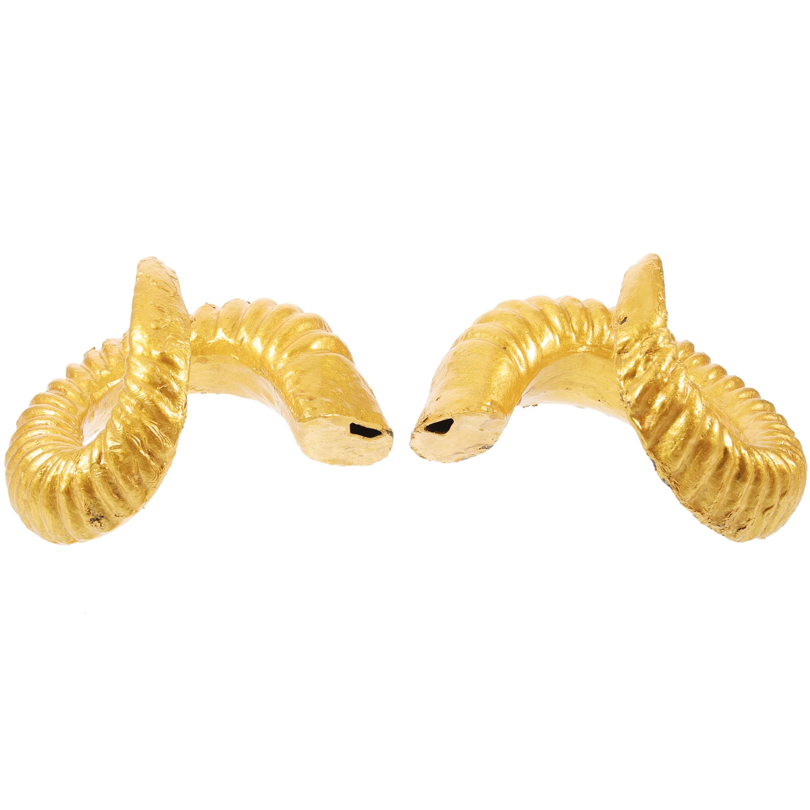

Croissant Golden Horn Headdress Staff DIY Horns Headband Resin Halloween Accessory