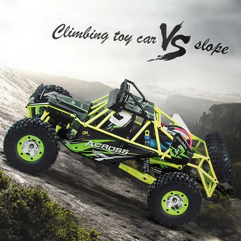 Wltoys 12428 1/12 RC Racing Car 50KM/H High Speed 4WD Off-Road Remote Control Alloy Climbing Truck LED Light Buggy Toys Kid Gift