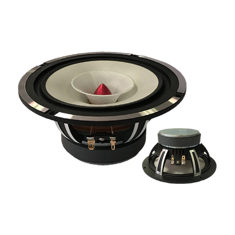 90mm-ferrite magnet Aluminum frame White 6.5Inch 4Ω/8Ω RMS 30W Car/home Audio Midbass Horn Speaker 90DB Speakers with Bullet