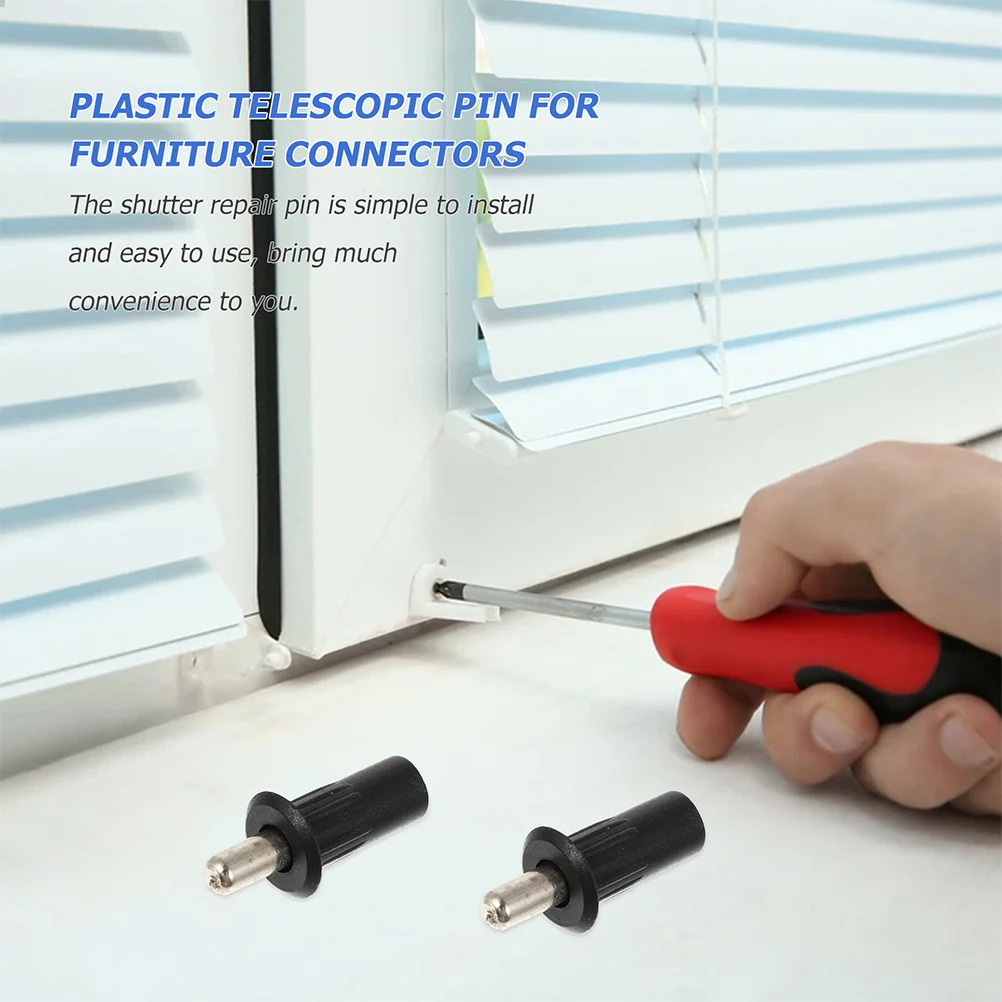 50pcs Shutter Repair Pins Durable Plastic Iron Material Window Replacement Parts Tools For Indoor Blinds Fixing Hardware