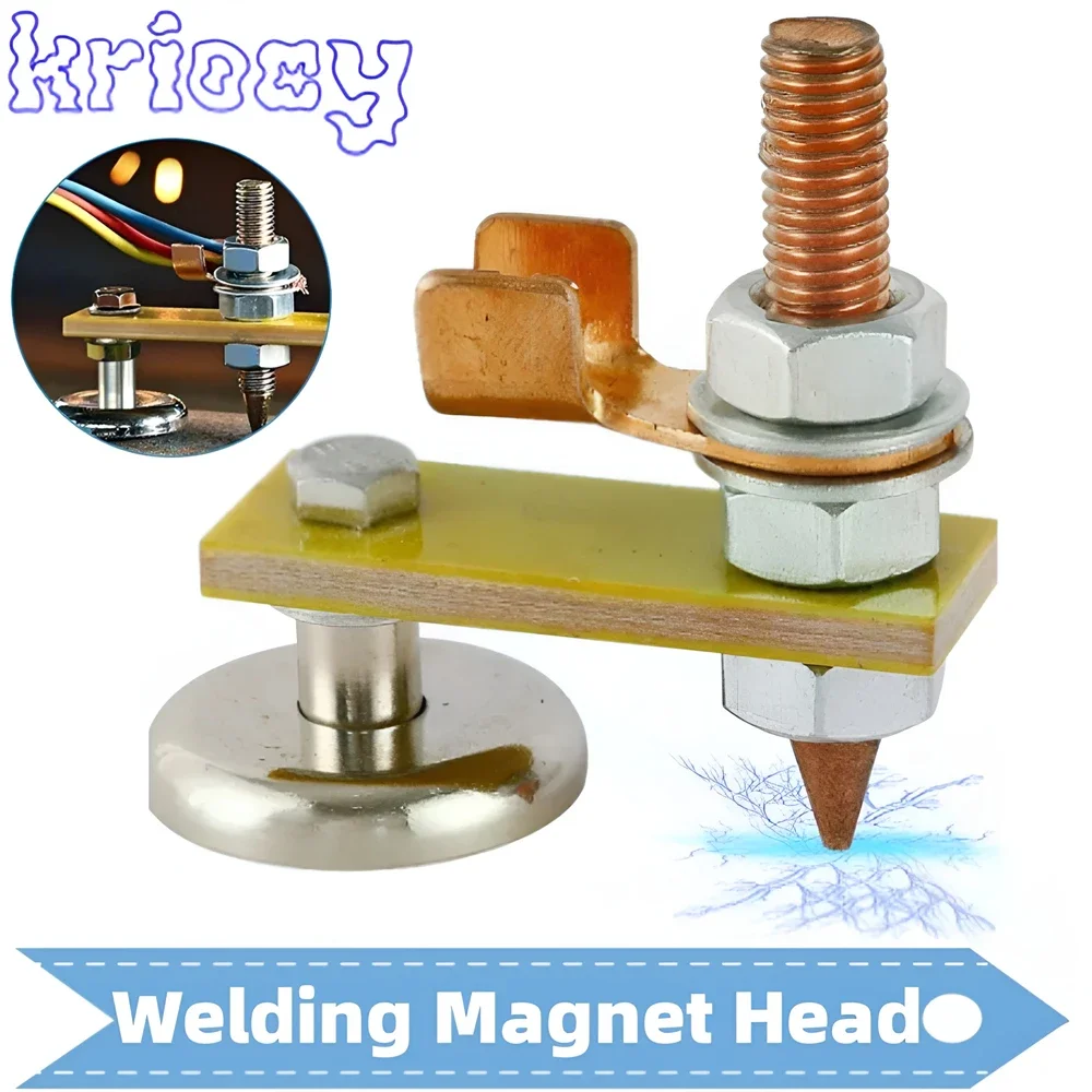Morsetto a terra per saldatura magnetica magnete singolo forte con testa di saldatura a filo macchina per la riparazione di lamiere ferro da stiro
