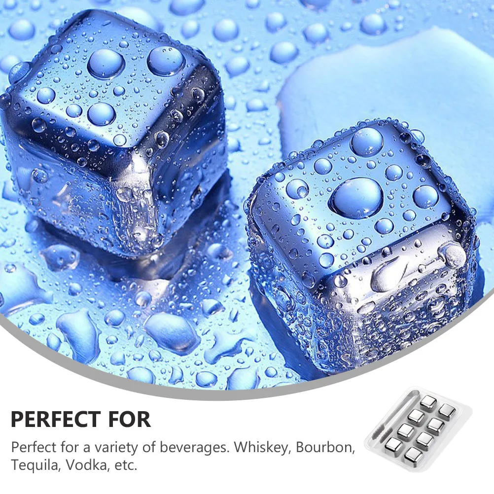 

Stainless Steel Cooling Stone Metal 304 Whiskey Cooler Perfect Gift Lightweight Storage Tray