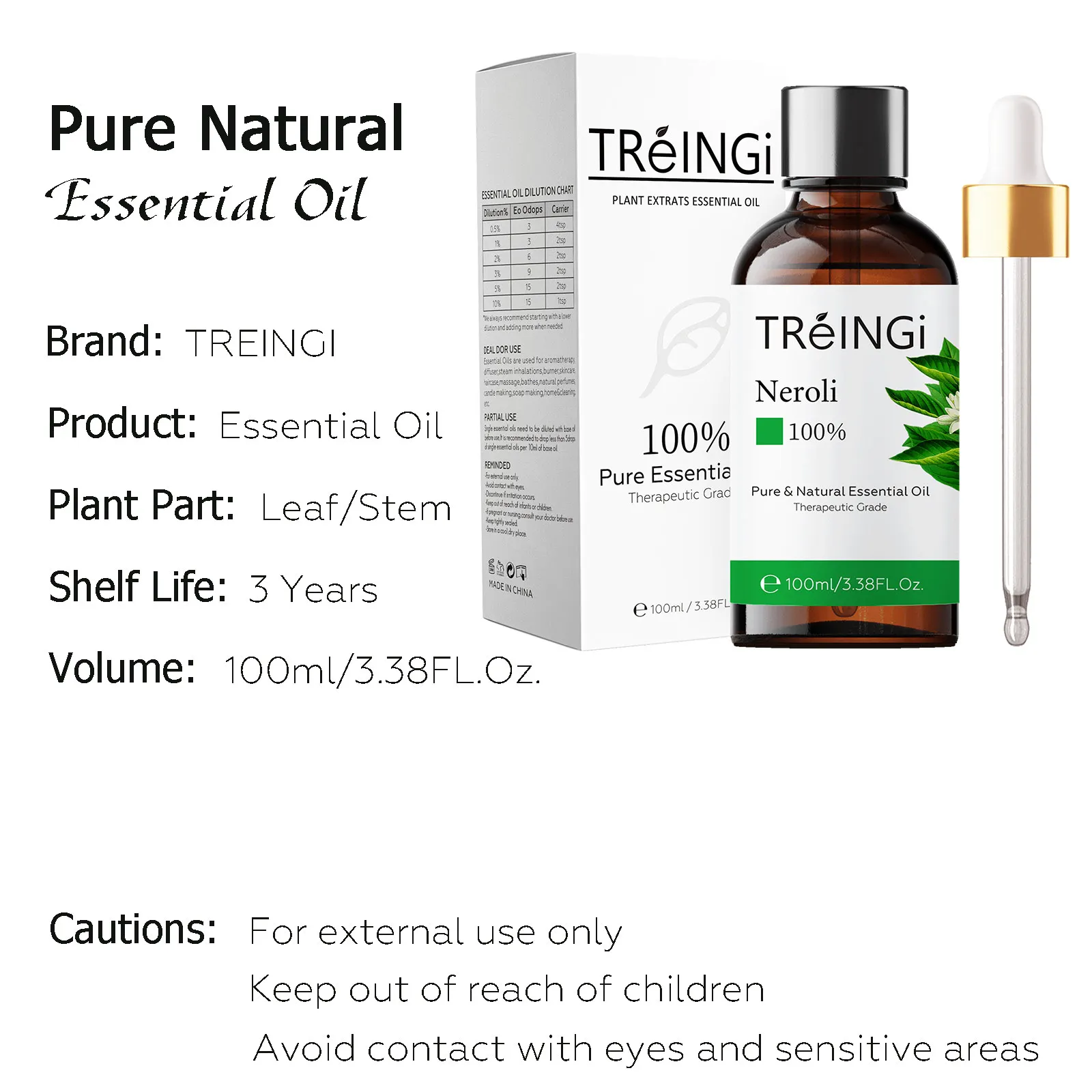 Pure Natural 100ml Neroli Essential Oil for Skin Care Help Sleeping Lavender Jasmine Ylang Ylang Frankincense Vetiver Aroma Oil