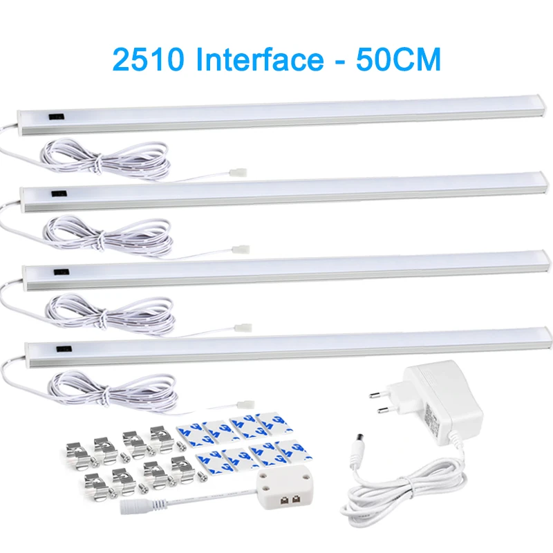 LED Licht Onder Kast Verlichting Voor Keuken Hand Sweep Schakelaar PIR Bewegingssensor Kast Garderobe Lamp 30/40/50 cm Led Nachtlampje
