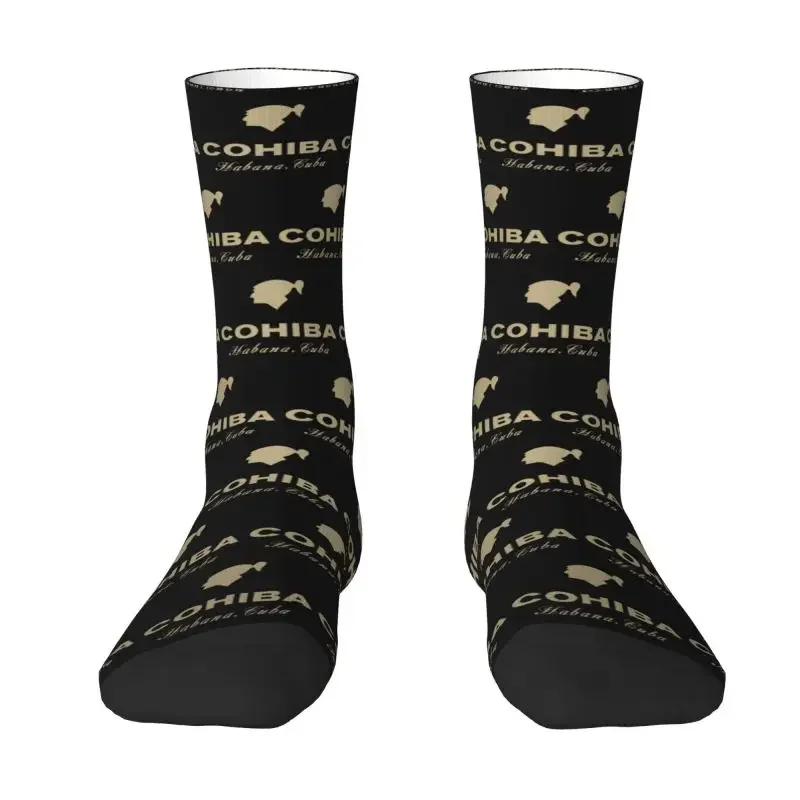 Fashion Cuban Cigars Cohiba Socks Women Men Warm Breathable 3D Printing Basketball Sports Socks