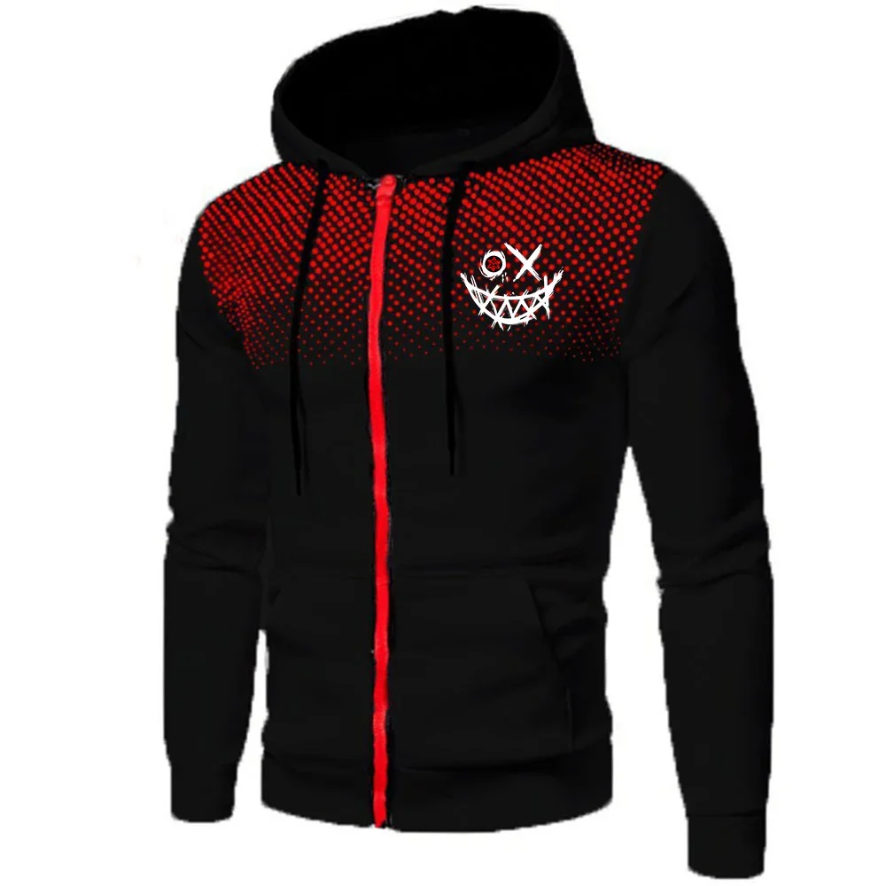 

Quality Autumn Winter Versatile Men's Sweatshirts Zip Jacket Daily Hoodies Fashion Mens Casual Outdoors Printing Sports Clothing
