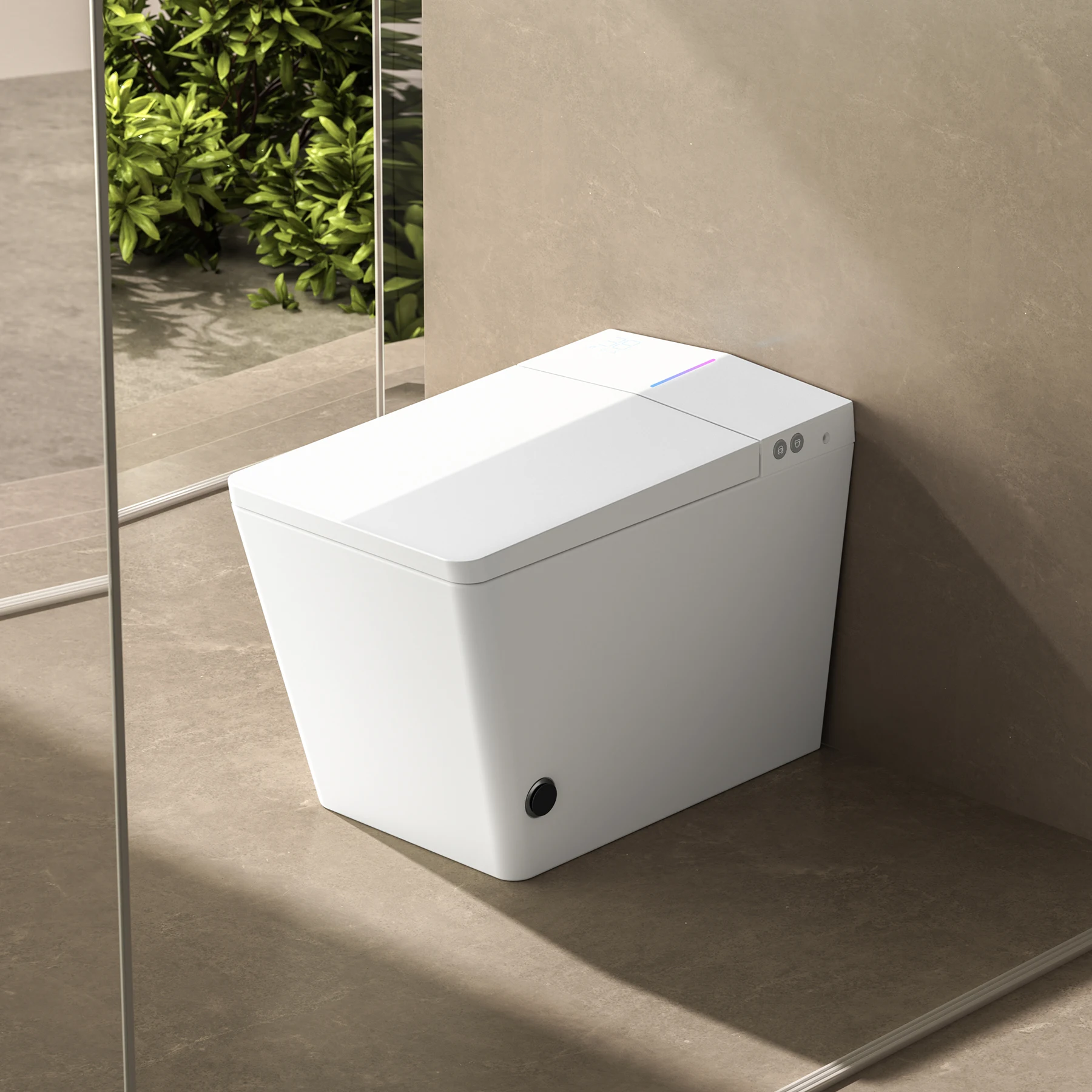 Smart Wc Toilet Intelligent Smart WC Advanced Seat Heating One-Piece Automatic Seat Cover Elongated Bathroom Floor Mounted