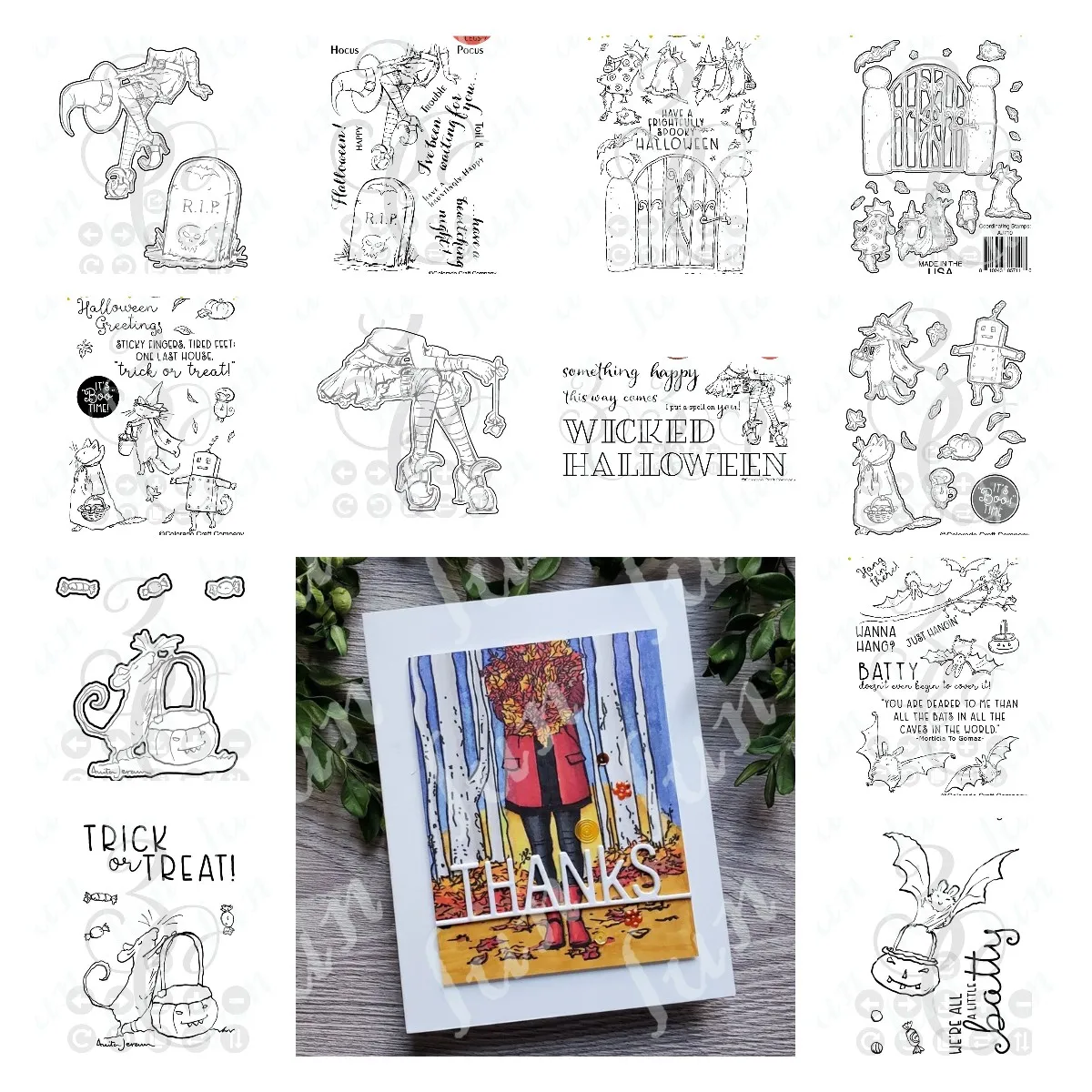 

Halloween Witch Clear Stamps Metal Cutting Dies Scrapbooking Supplies Mold Sets DIY Photo Album Decorative Embossing Crafts Die