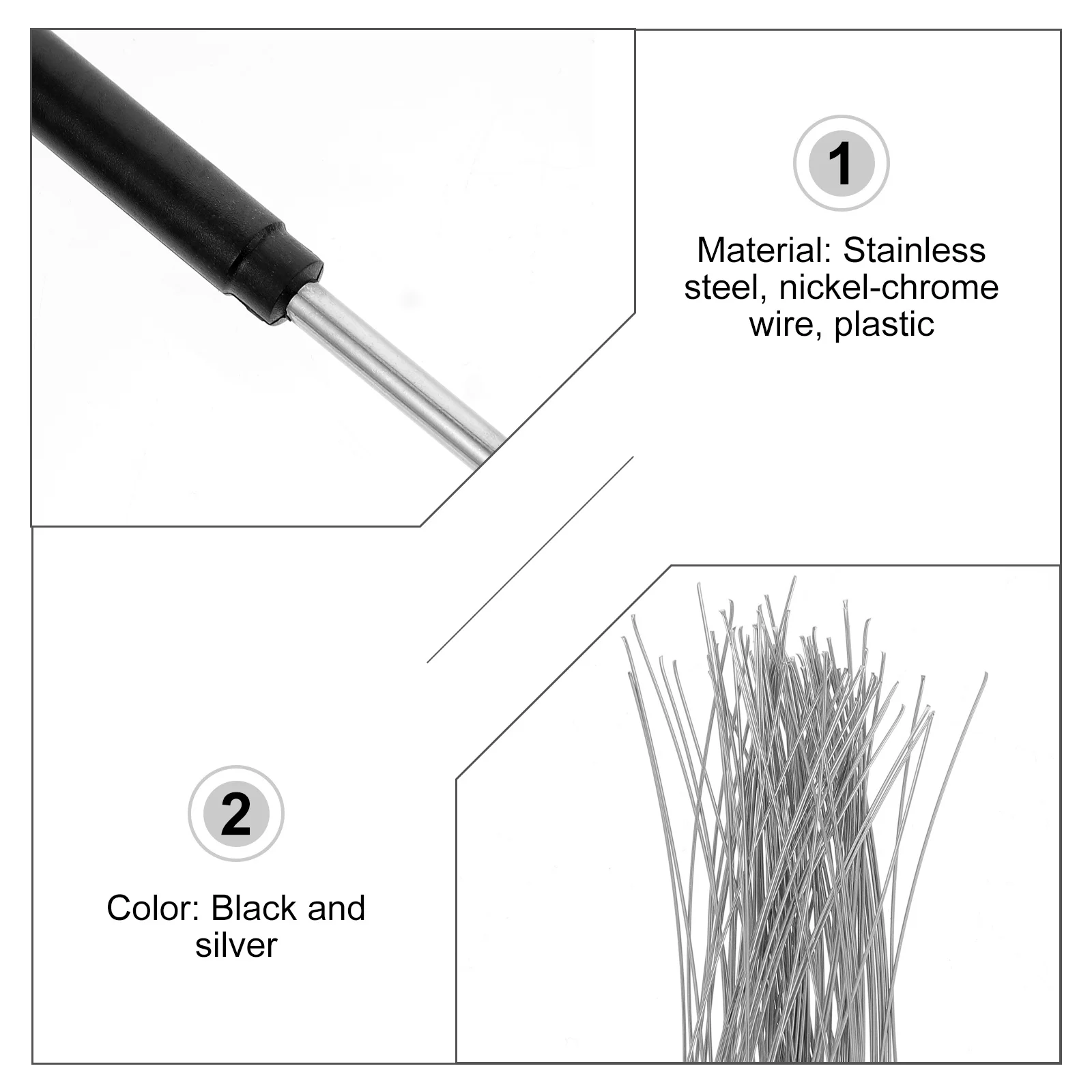 

1 set Stainless Inoculation Loop Rod For Microbiology Lab, Agar Culture Tool, Laboratory Inoculation Device Parts Supply