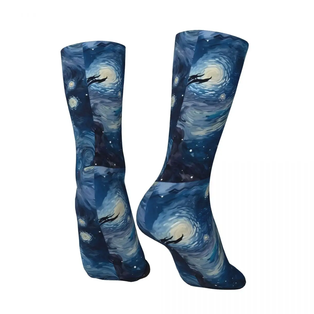 Oil Painting Sock Printed Man Polyester