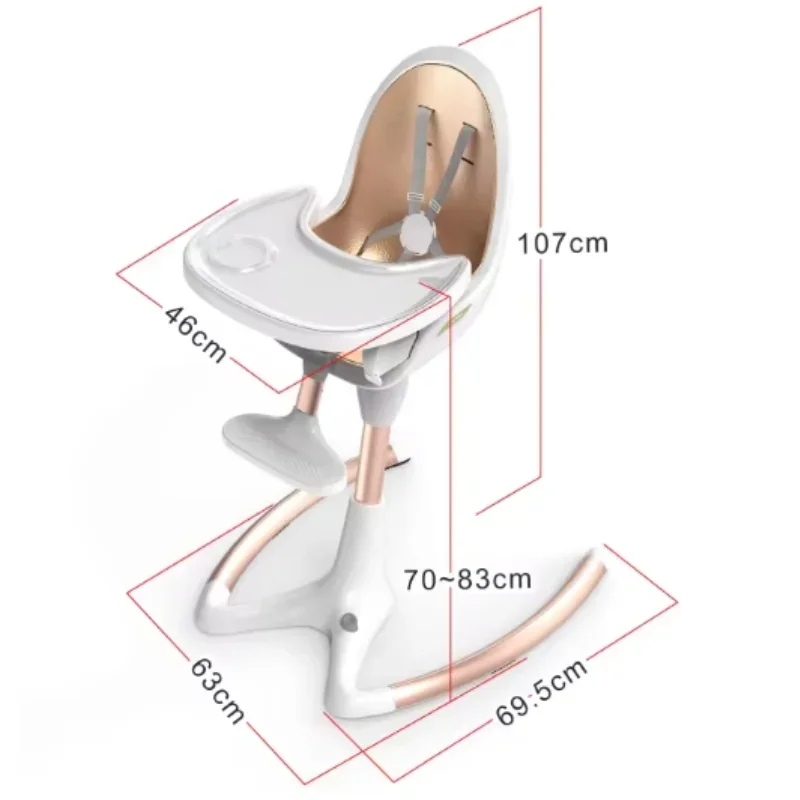 Popular Baby High Chair Children Dining Chair Height Adjustable Multi-function Baby Chair