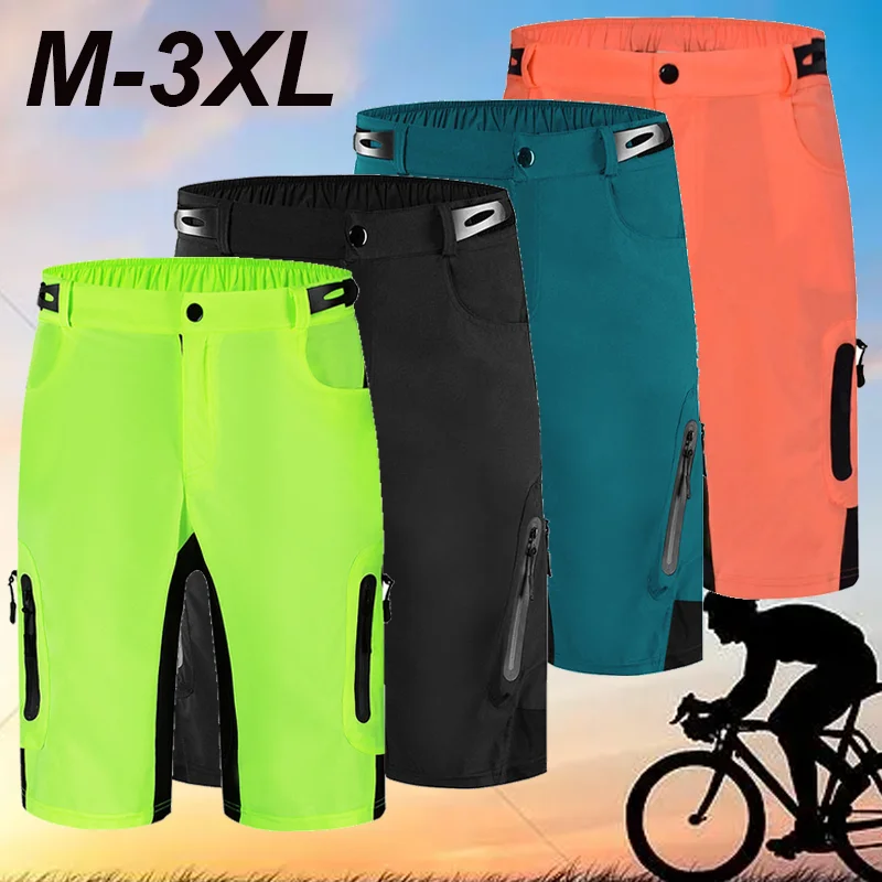 Trending Summer Men's Cycling Shorts Mountain Bike Downhill Shorts Loose Outdoor Sports Riding Road MTB Bicycle Short Trousers