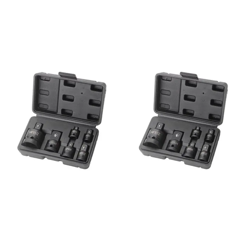 

Набор адаптеров AA19, 12 шт., пневматические переходники с головкой 1/2 на 3/4, черные, в пластиковом кейсе, для автомобильных и механических работ