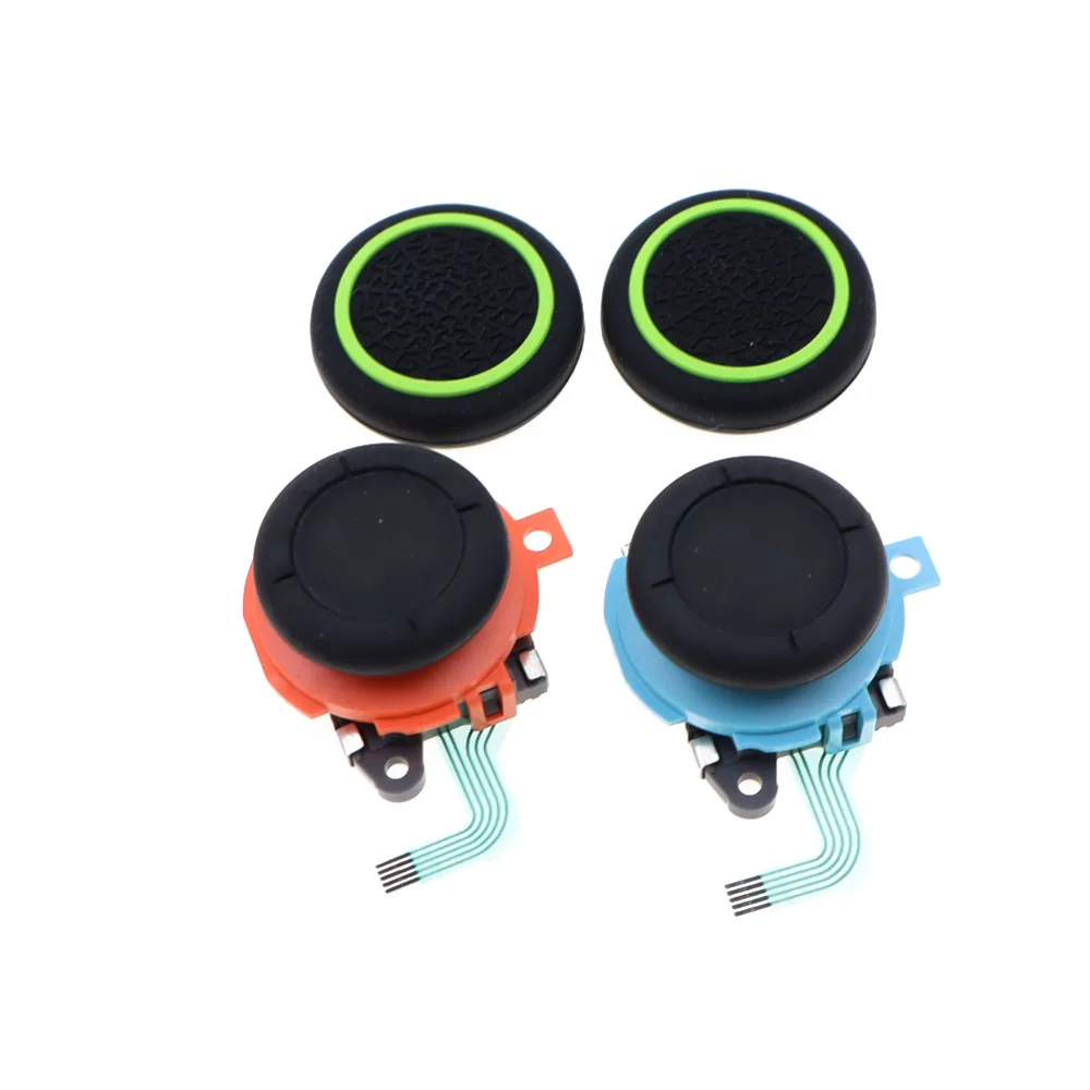 1 conjunto para ns2 switch 2 3d joycons controlador analógico joystick com tampa vara rocker alça de substituição jogo almofada jogos acessórios