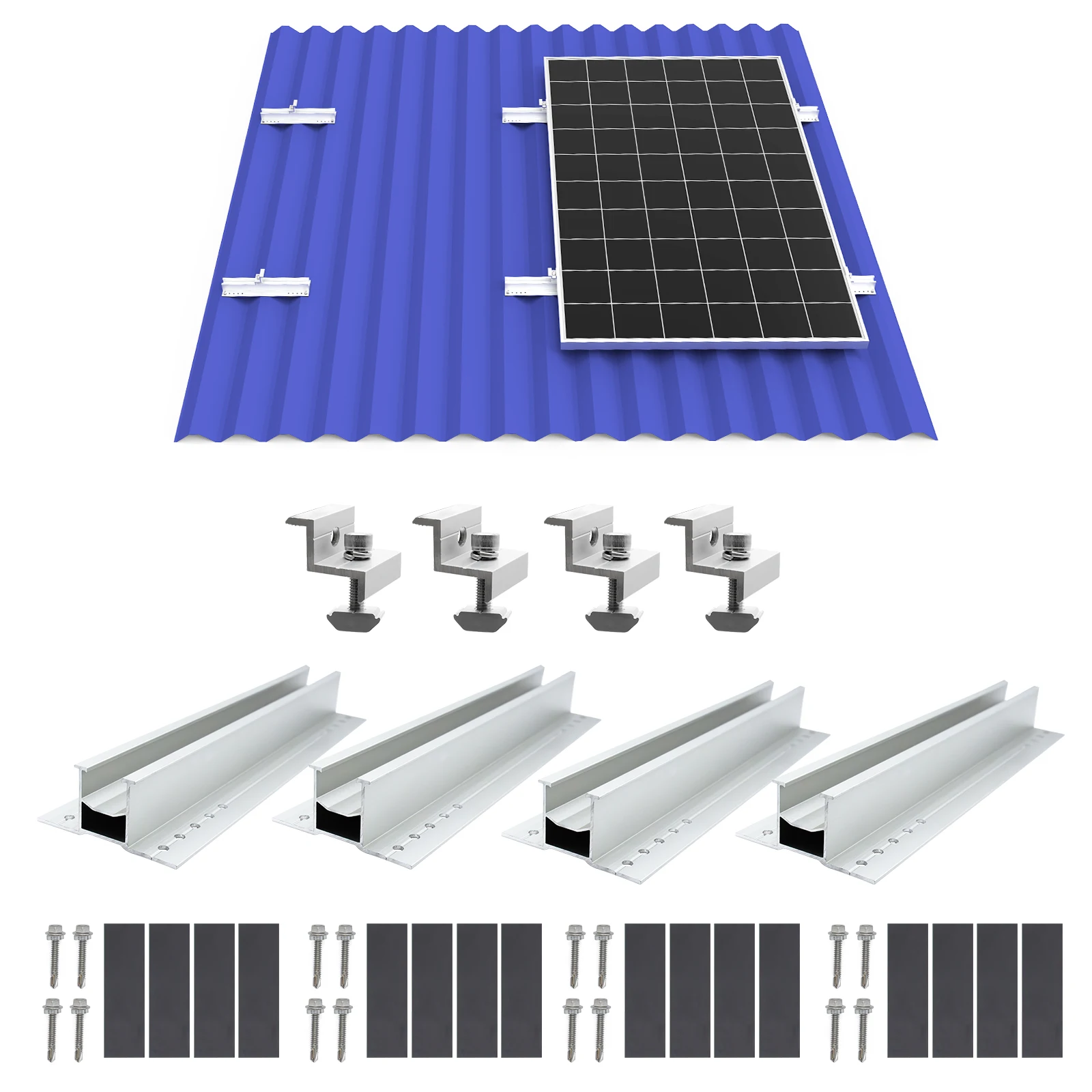 30cm-solar-panel-bracket-kit-aluminium-mounting-rail-30mm-35mm-end-clamps-brackets-for-flat-roof-pv-mounting-rail